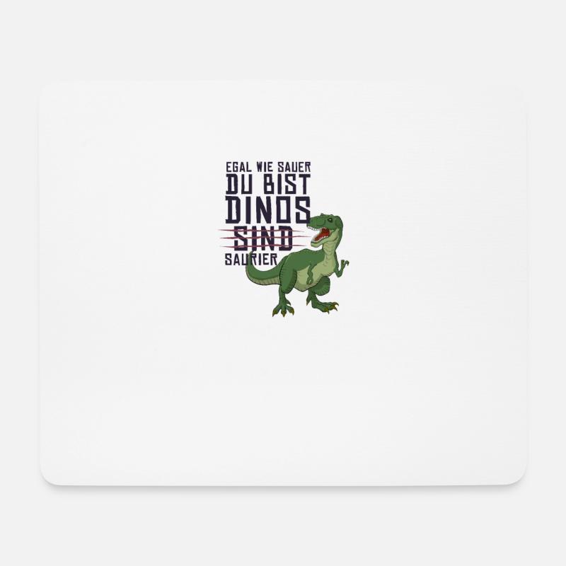 Dinosaurier sind sauer, funny Dino - Mousepad (Querformat) - Weiß