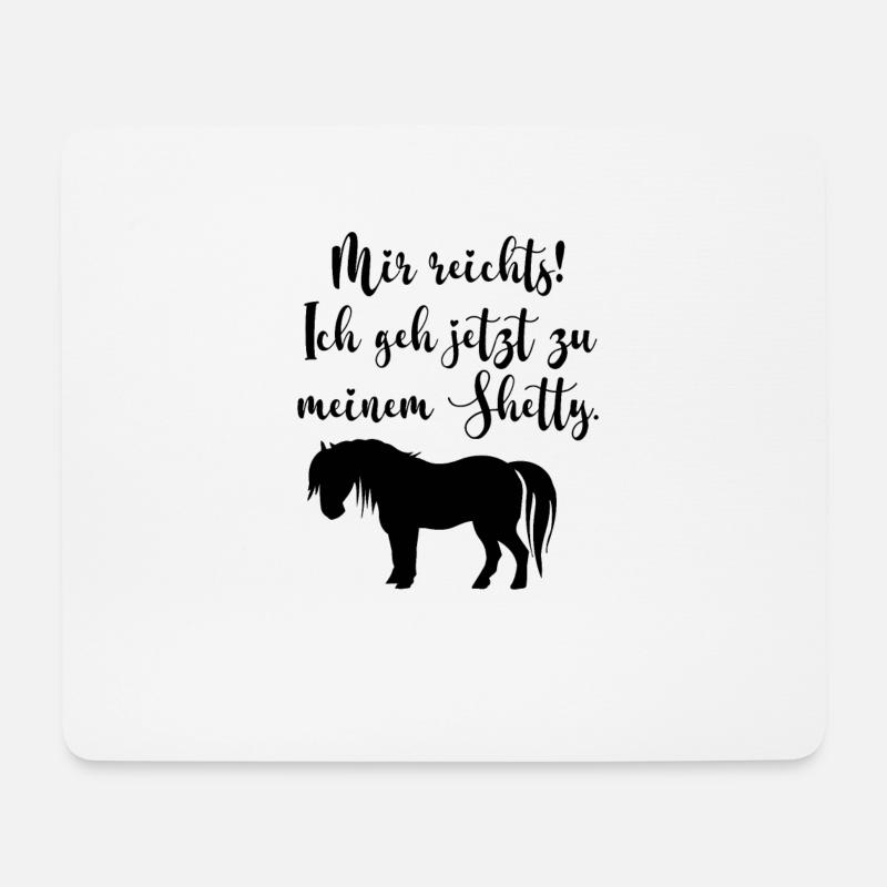 Mir reichts ich geh meinen Shetty reiten - Mousepad (Querformat) - Weiß
