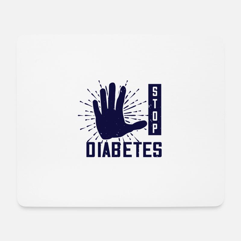 Diabetes stoppen - Mousepad (Querformat) - Weiß
