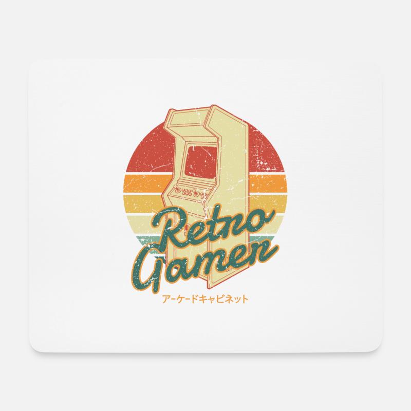 Japan Arcade Retro Video Gamer Gamer - Mousepad (Querformat) - Weiß