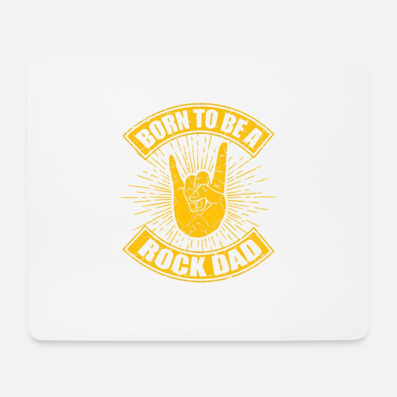 Rock Papa Rock und Roll Vatertag Geschenk - Mousepad (Querformat) - Weiß