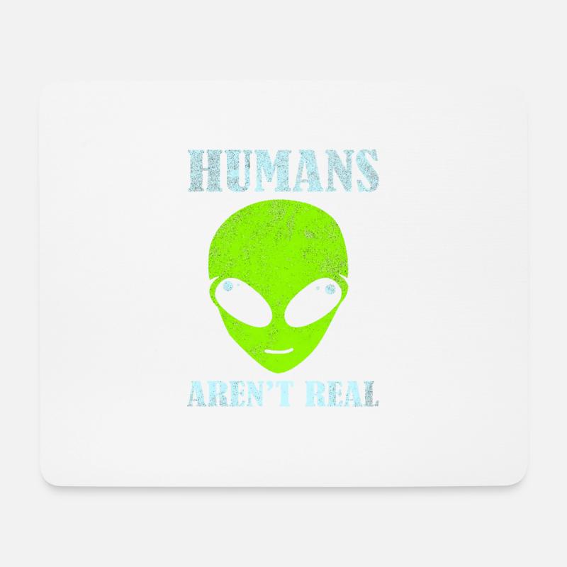 Lustiges Alien Ufo Ausserirdisch Aliens Weltraum - Mousepad (Querformat) - Weiß