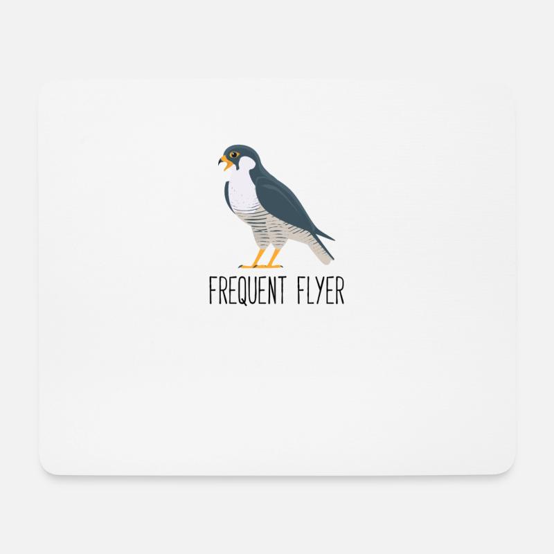 Funny Peregrine Falcon Birder Gift - Mouse Pad (horizontal) - white