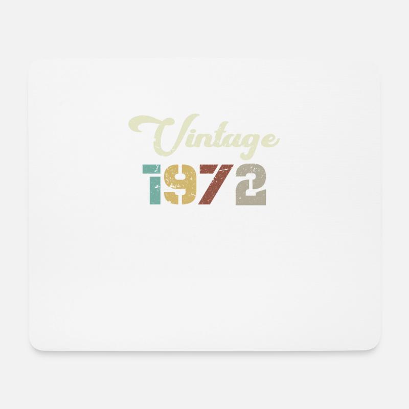 Geboren 1972 Geburtstagsgeschenk Vintage 1972 - Mousepad (Querformat) - Weiß