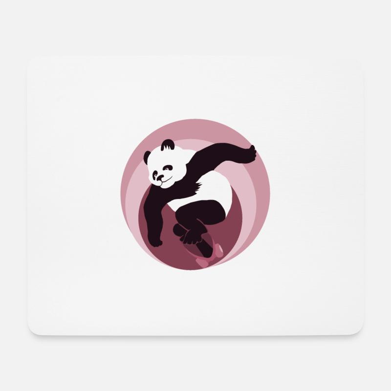 fabelhafter Skatepanda - Mousepad (Querformat) - Weiß