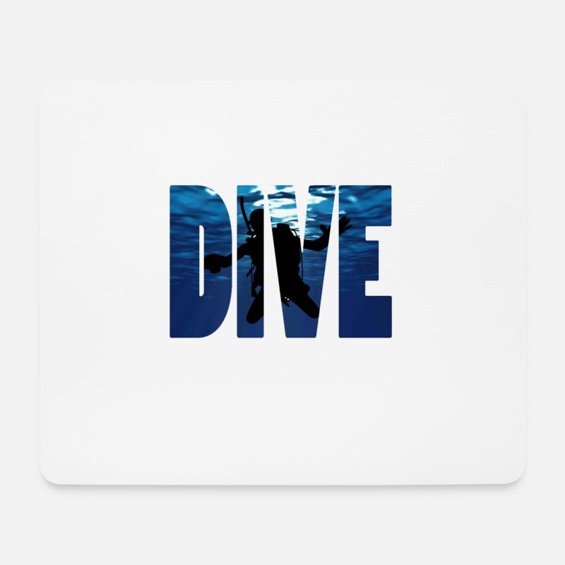 Tauchen ,Diver - Mousepad (Querformat) - Weiß
