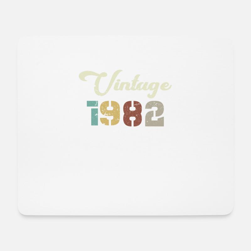 Geboren 1982 Geburtstagsgeschenk Vintage 1982 - Mousepad (Querformat) - Weiß