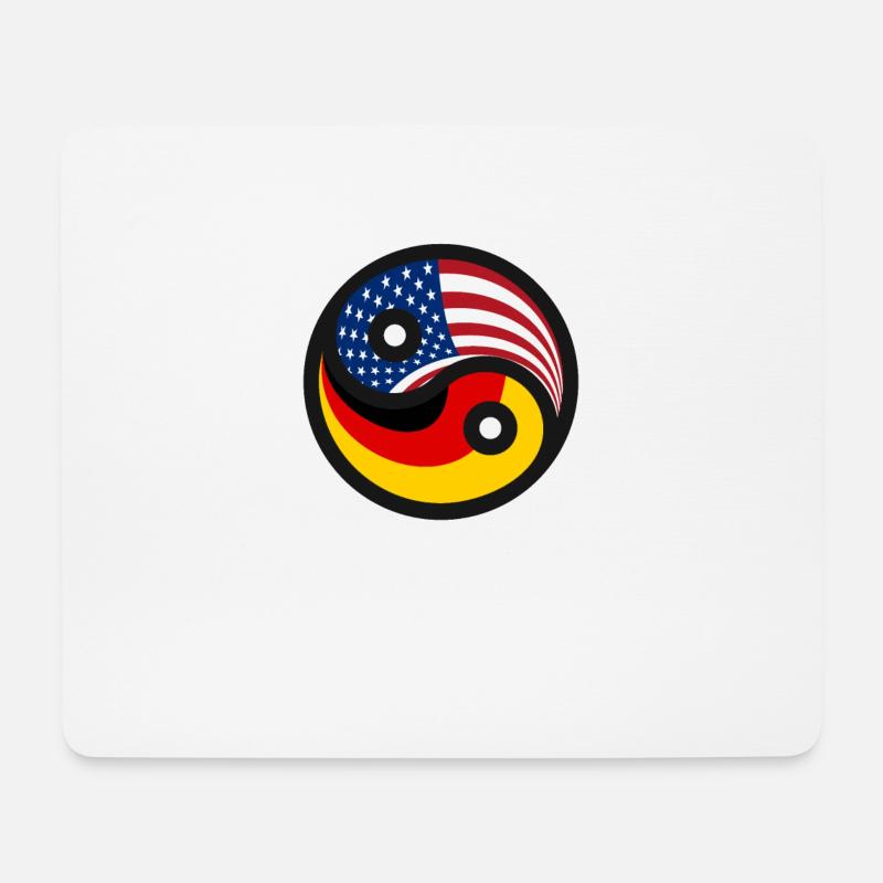 Deutsch-Amerikanische Freundschaft - Mousepad (Querformat) - Weiß