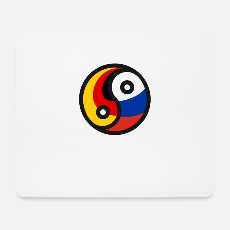 Deutsch-Russische Freundschaft - Mousepad (Querformat) - Weiß