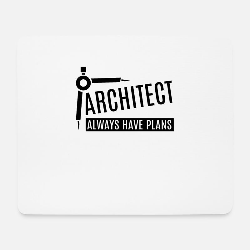 Architekten Spruch - Mousepad (Querformat) - Weiß