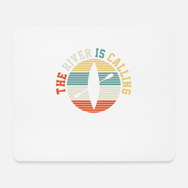 KAYAK Kanu Paddeln - Mousepad (Querformat) - Weiß
