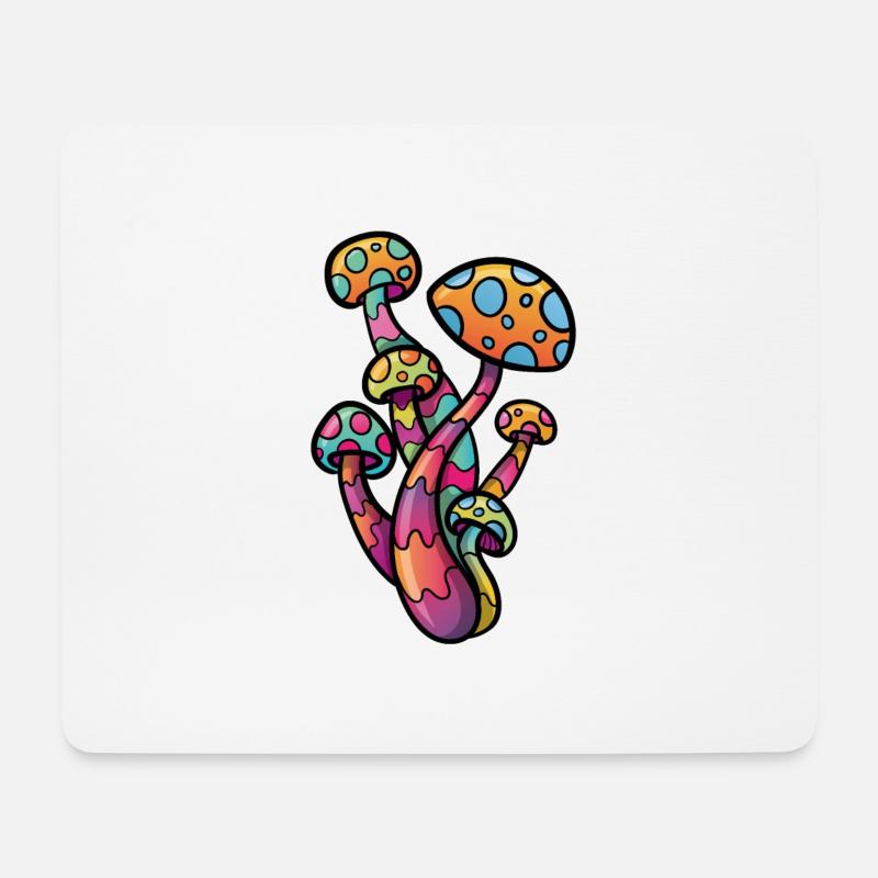 Psychedelischer Pilz - Mousepad (Querformat) - Weiß