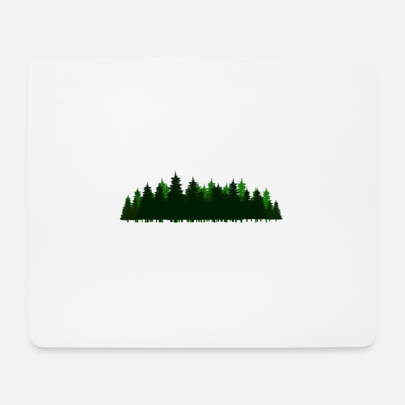 Wald Forst Bäume Baum Tanne Natur Flora - Mousepad (Querformat) - Weiß