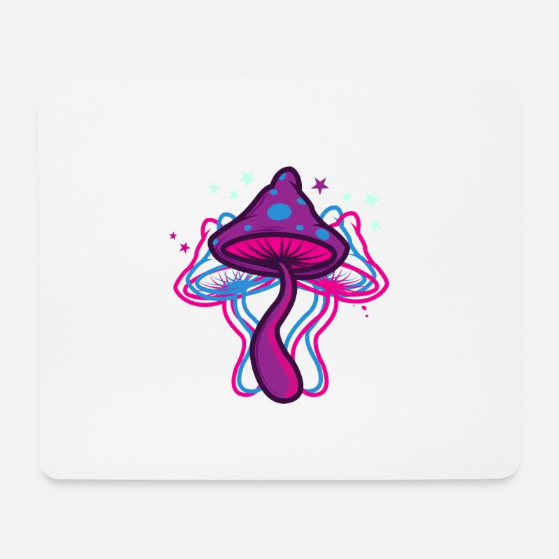 Psychedelic Mushrooms - Mouse Pad (horizontal) - white