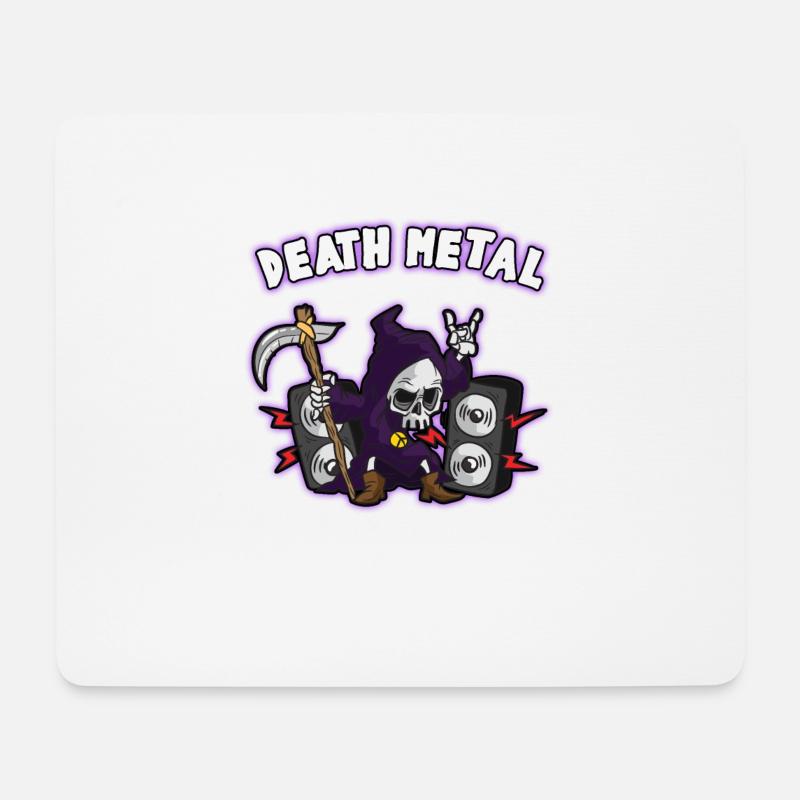 DEATH METAL - Mousepad (Querformat) - Weiß