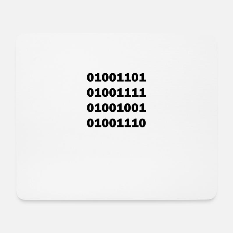 Binär Code MOIN - Mousepad (Querformat) - Weiß