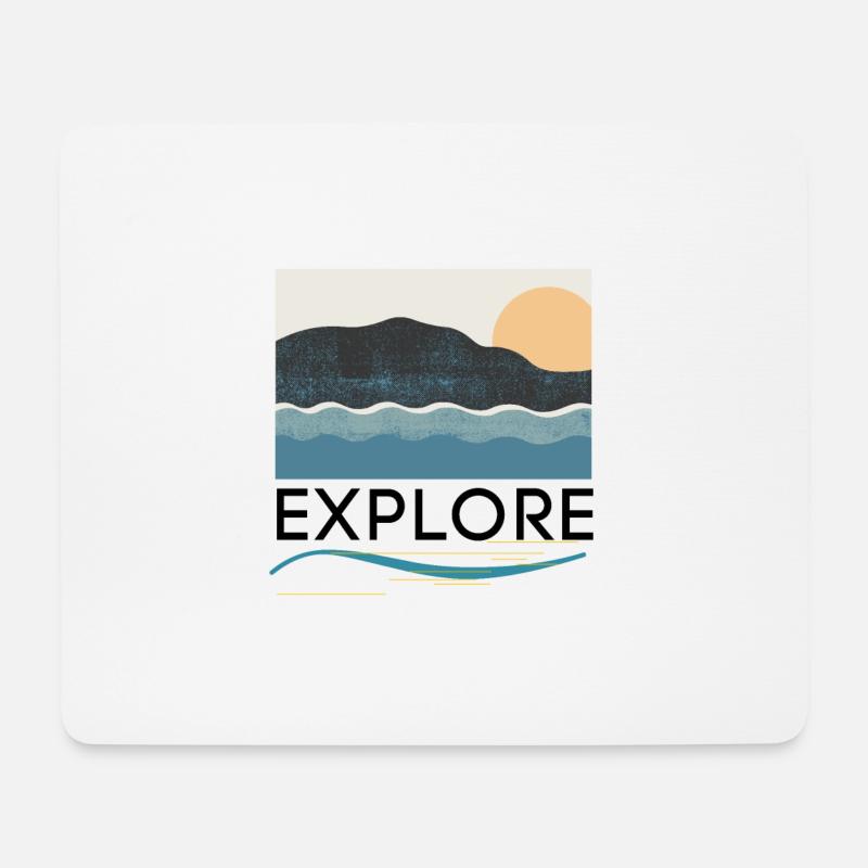 Entdecke Patagonien und seine Berge - Mousepad (Querformat) - Weiß