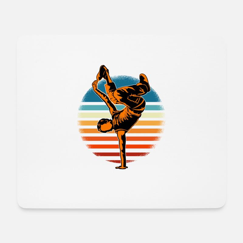 Breakdance B-Boy Breaker Breakdancer B-Girl HipHop - Mousepad (Querformat) - Weiß