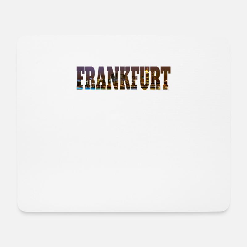 Frankfurt am Main Skyline - Mousepad (Querformat) - Weiß