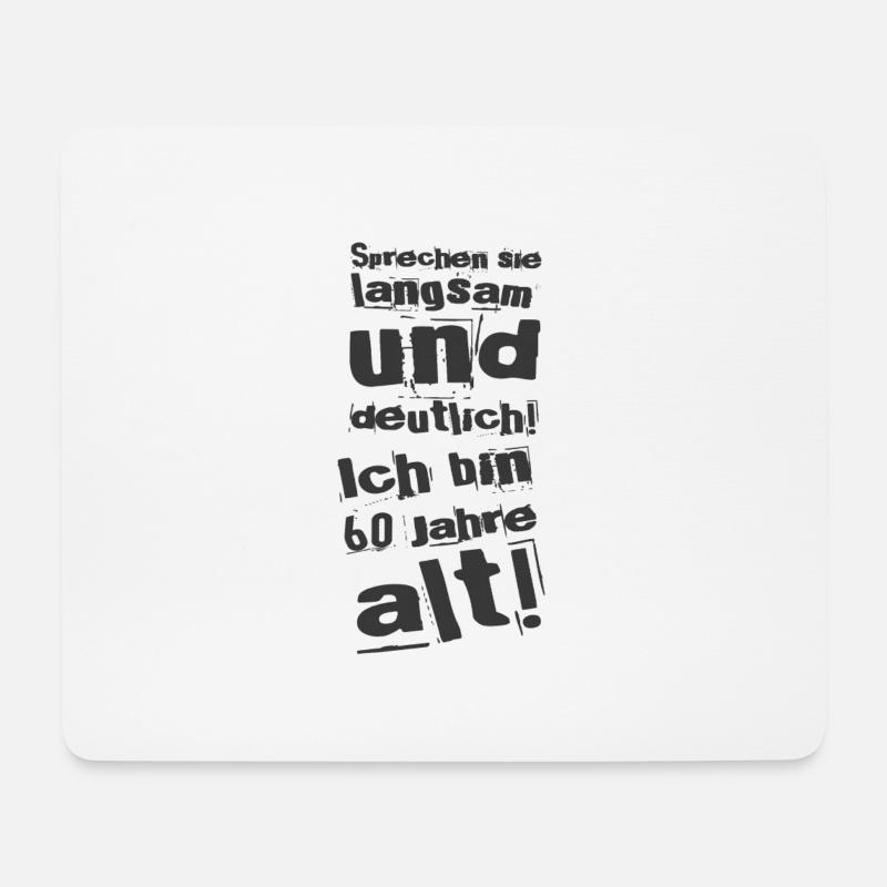 Geschenk zum 60 Geburtstag - 60 Jahre Alt - Mousepad (Querformat) - Weiß