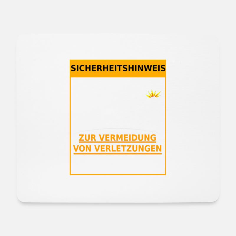 Sicherheitshinweis Arbeitsunfall Betriebsunfall - Mousepad (Querformat) - Weiß