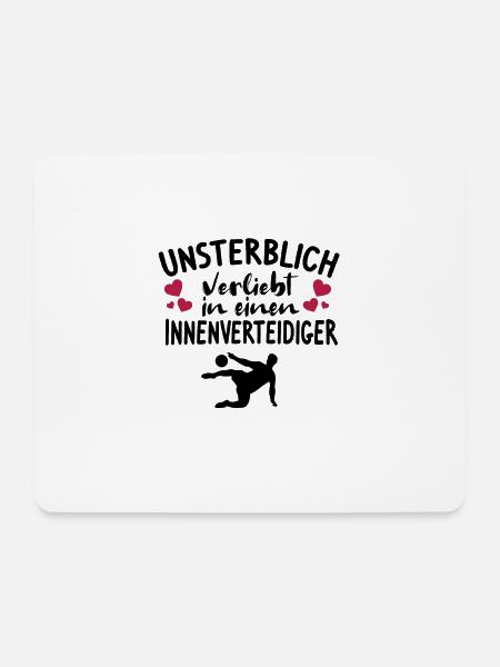 Spielerfrau- verliebt in einen Innenverteidiger - Mousepad (Querformat) - Weiß