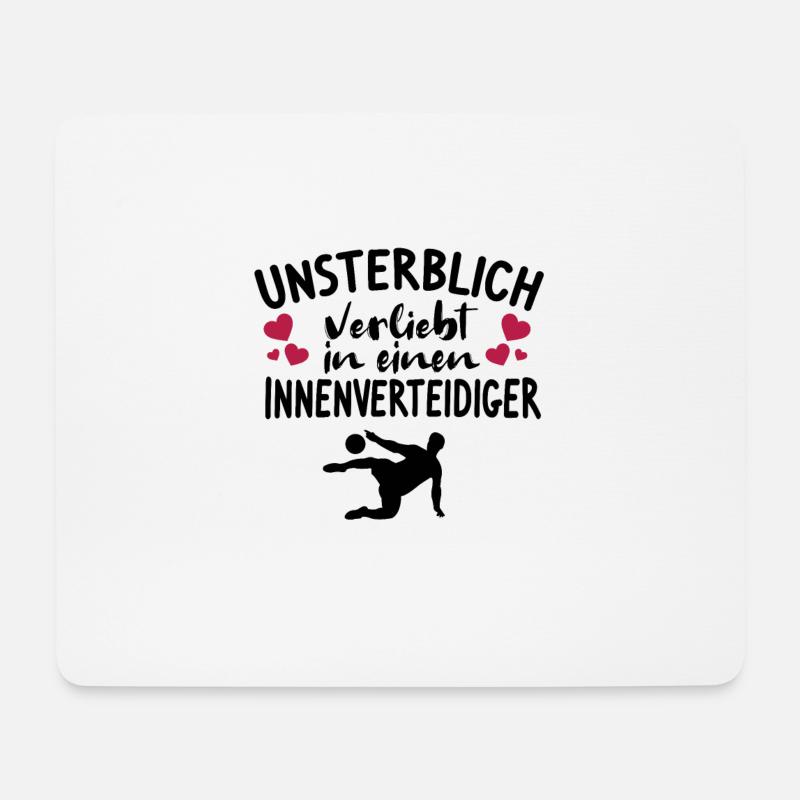 Spielerfrau- verliebt in einen Innenverteidiger - Mousepad (Querformat) - Weiß