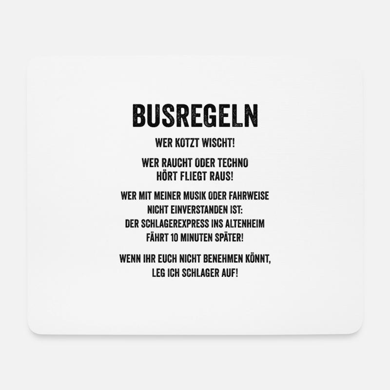 Busfahrer Schulbus Lienenbus Fernbus Geschenk - Mousepad (Querformat) - Weiß