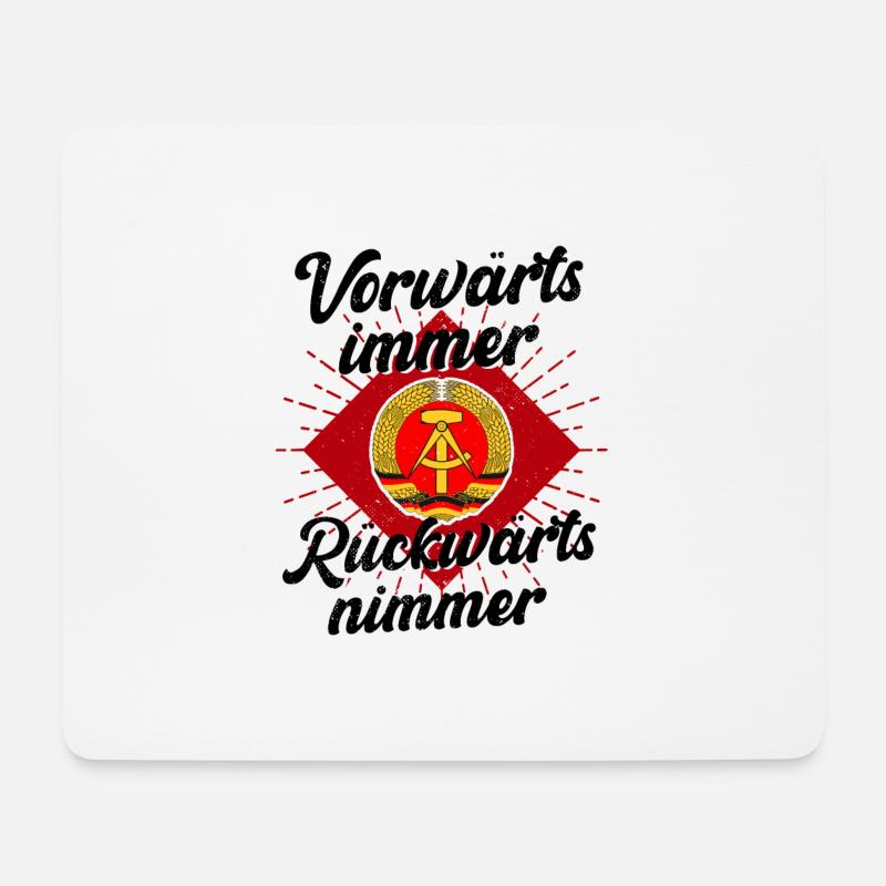 DDR Vorwärts Immer Rückwärts Nimmer - Mousepad (Querformat) - Weiß