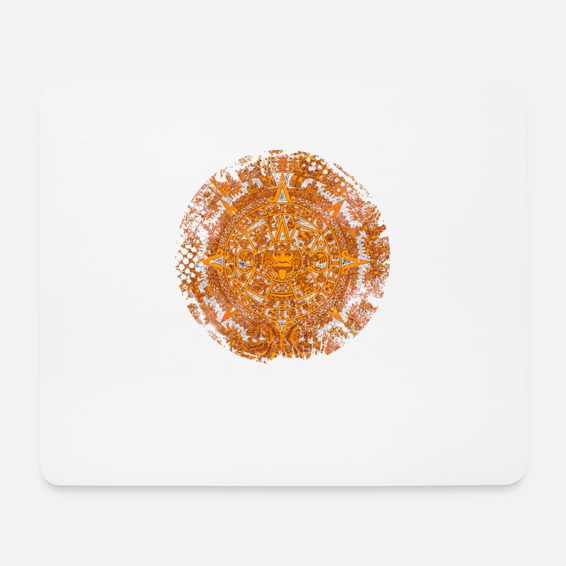 Azteken Mayas Aztekischer Kalender Mexiko - Mousepad (Querformat) - Weiß