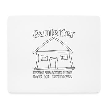 Haus Krumm und Schief damit habe ich Erfahrung - Mousepad (Querformat) - Weiß - Vorne