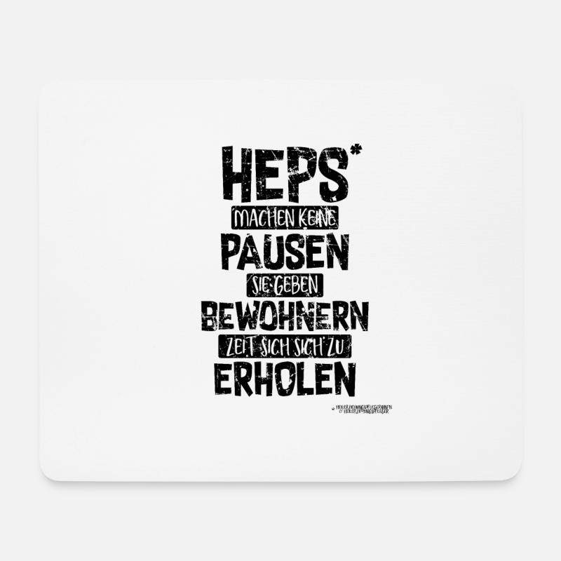 Soziale Arbeit keine Pausen Heilerziehungspfleger - Mousepad (Querformat) - Weiß