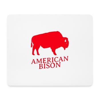 American Bison - Bison USA Adventure etc - Mouse Pad (horizontal) - white - Front