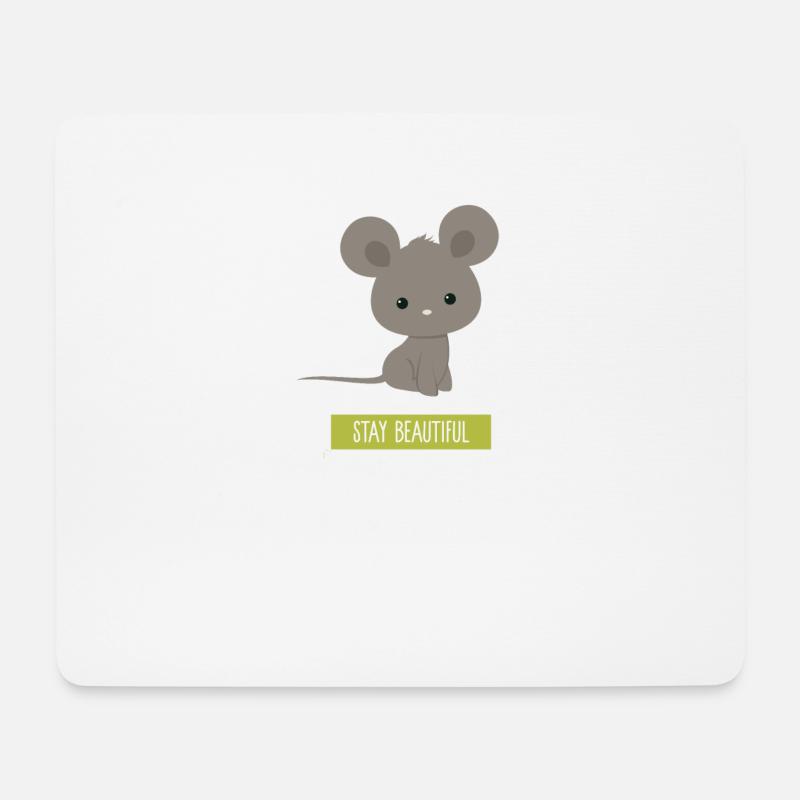 Cute cute mouse mouse shrew house mouse - Mouse Pad (horizontal) - white