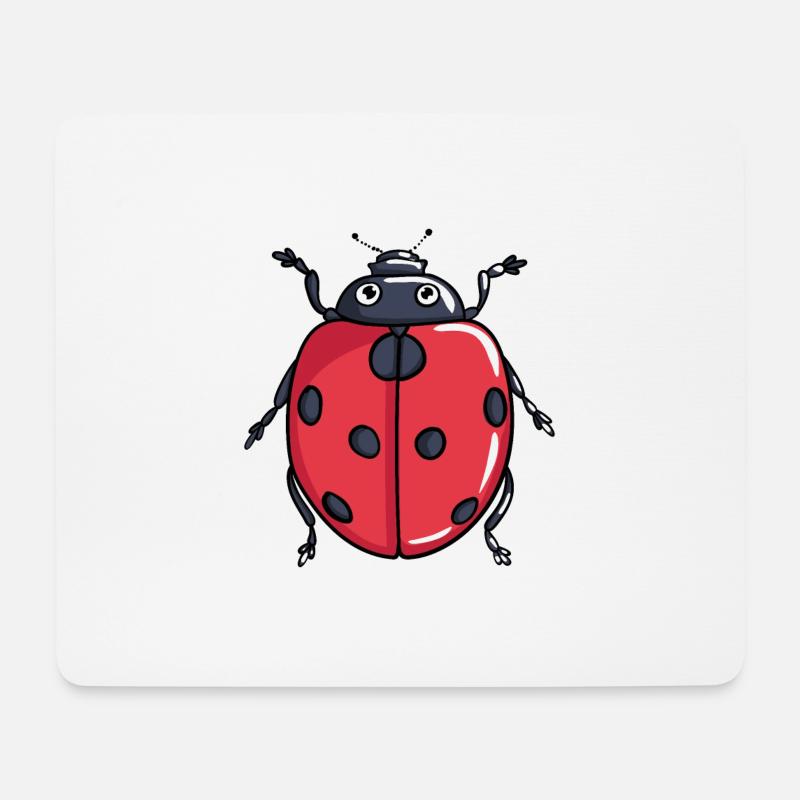 Marienkäfer - Mousepad (Querformat) - Weiß