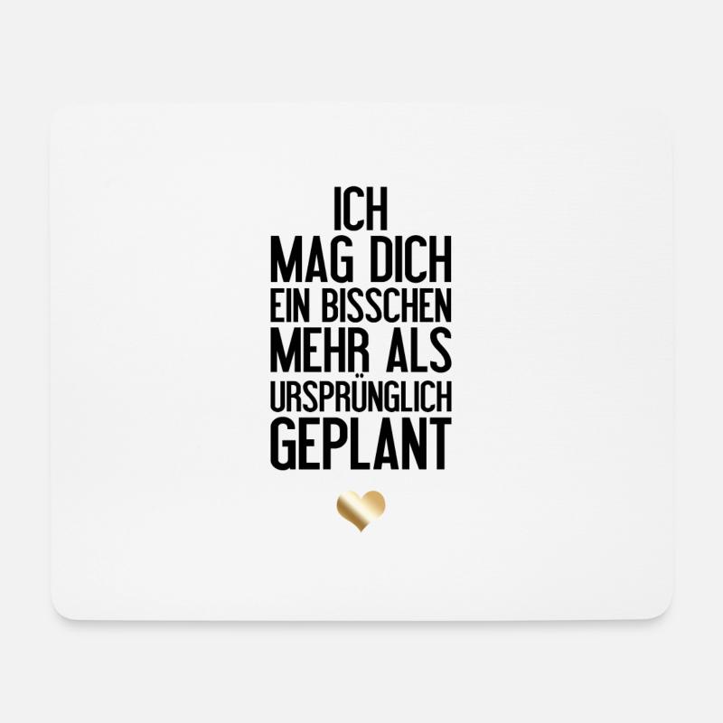 Geschenk frisch Verliebte Paare Liebesbotschaft - Mousepad (Querformat) - Weiß