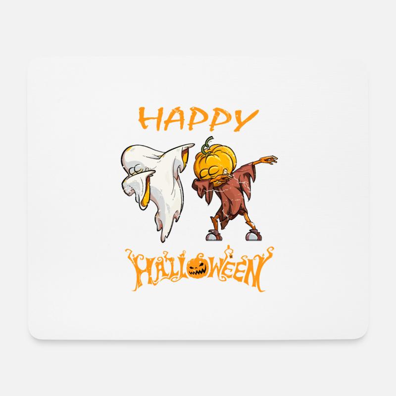 Happy Halloween 2021 Dabbing Kürbis & Geist Kostüm - Mousepad (Querformat) - Weiß