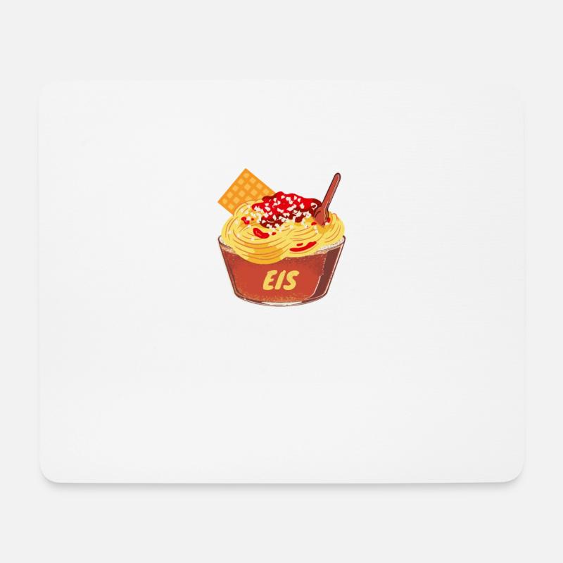 Spaghettieis - Icecream - German Gelato Eis - Mousepad (Querformat) - Weiß