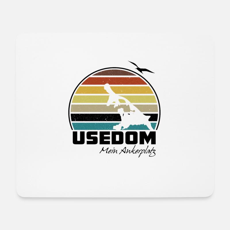 Usedom - Mein Ankerplatz - Mousepad (Querformat) - Weiß
