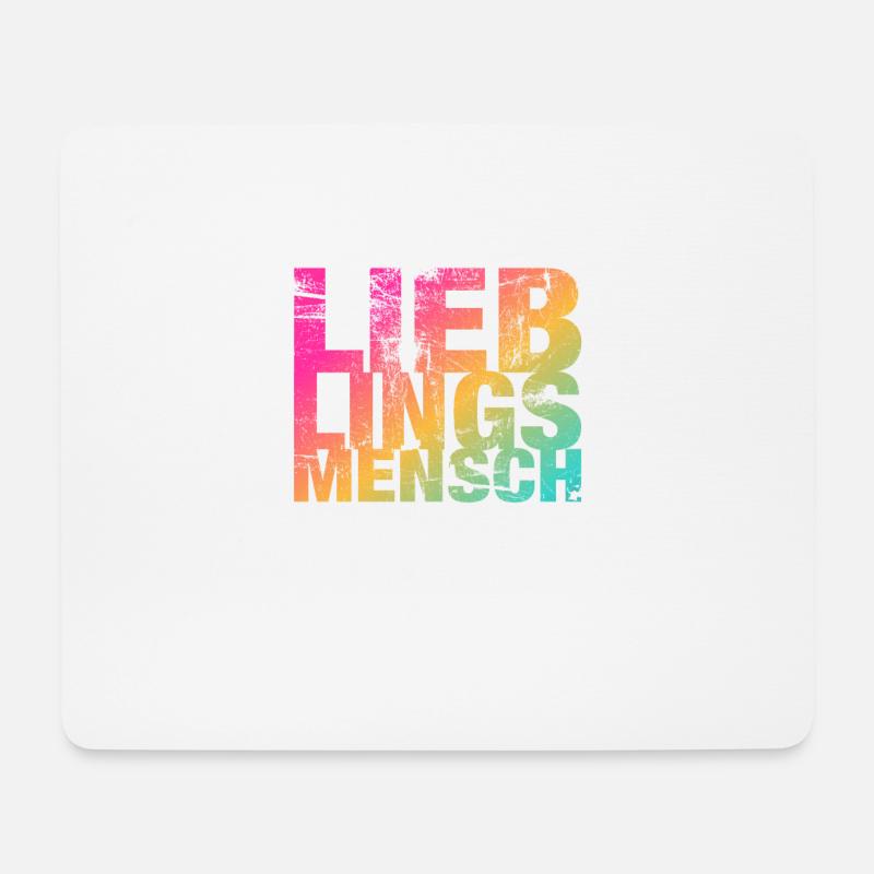 Lieblingsmensch Geschenkidee Geburtstag Geschenk - Mousepad (Querformat) - Weiß