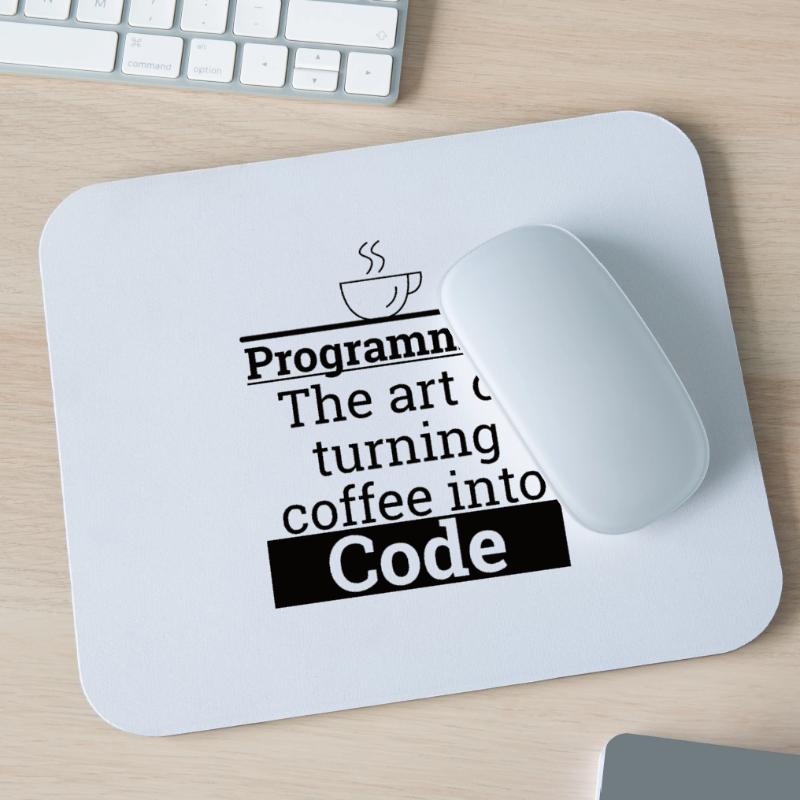 « Programming Coffee to Code » | Programmeurs Tapis de souris (format paysage)