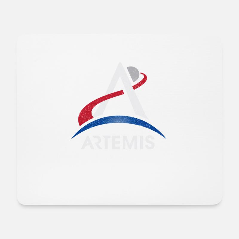 Artemis Programm Logo Mond Mars Raum Nasa Lunar Mi. - Mousepad (Querformat) - Weiß
