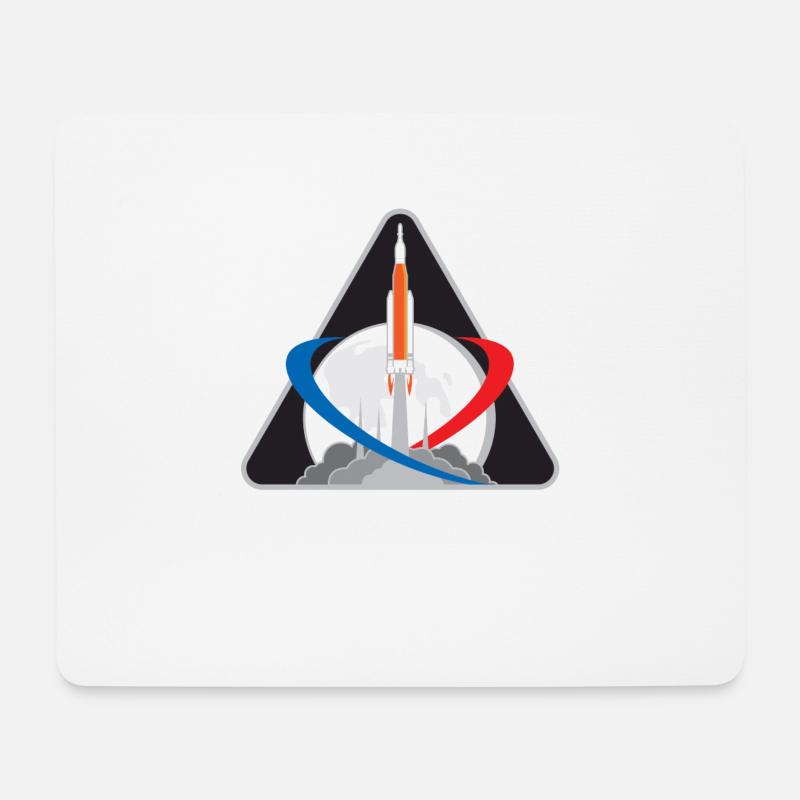 NASA Artemis Exploration Mission Mondraumrakete - Mousepad (Querformat) - Weiß