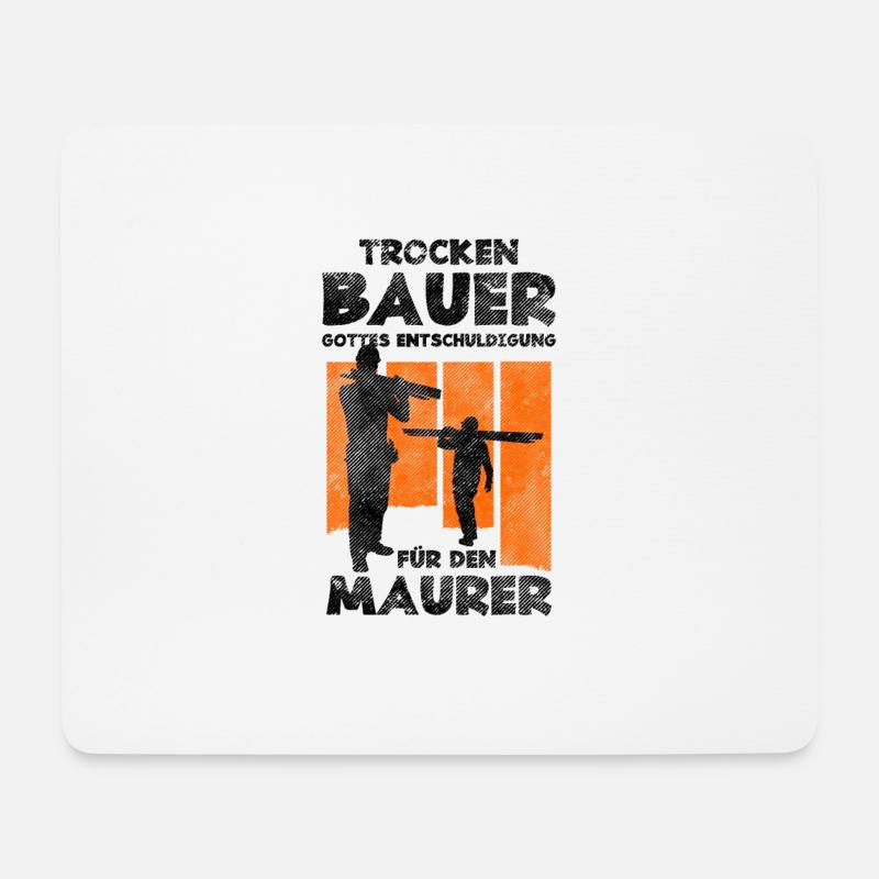 Trockenbauer Trockenbau - Mousepad (Querformat) - Weiß