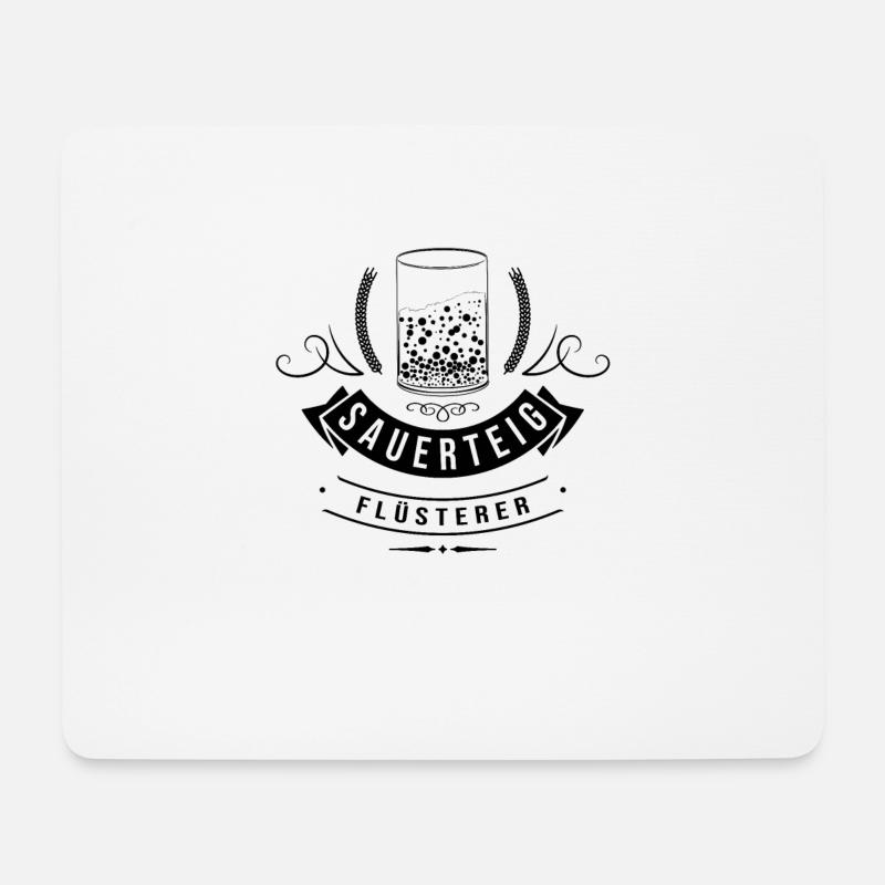 Sauerteig Backen Bäcker Geselle Bäckerei Brot - Mousepad (Querformat) - Weiß