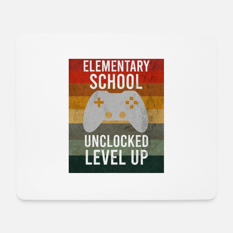 Grundschule Controller Level Up - Mousepad (Querformat) - Weiß