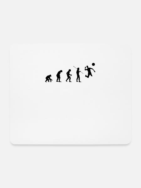 Faustball Athlet Evolution - Fistball Faustballer - Mousepad (Querformat) - Weiß