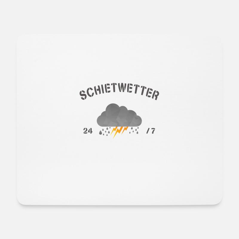 Schietwetter - Mousepad (Querformat) - Weiß