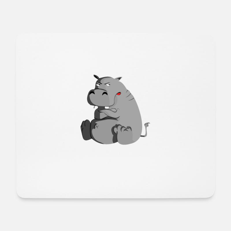 nilpferd nölpferdIst Doch Alles Beschissen Hier Nö - Mousepad (Querformat) - Weiß