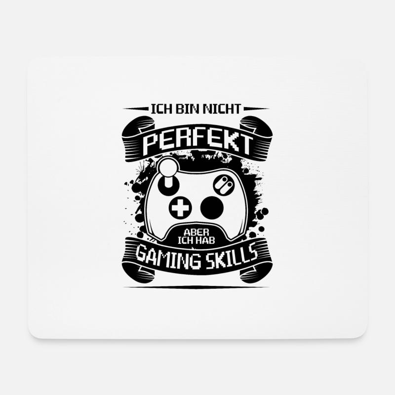 Gaming ich bin nicht Perfekt aber ich hab Gaming - Mousepad (Querformat) - Weiß